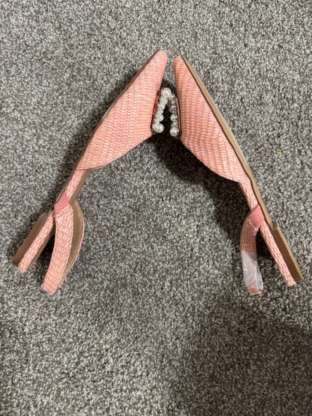 Journee Collection Pink Embellished Pointed Slingback Flats - Picture 5 of 6